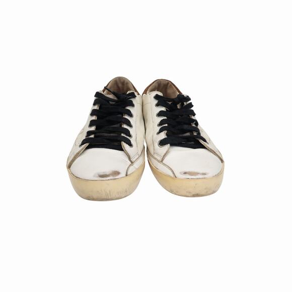 Golden Goose Leather Suede Trim Superstar Low Top Lace Up Sneaker White Size 39 - Picture 3 of 9